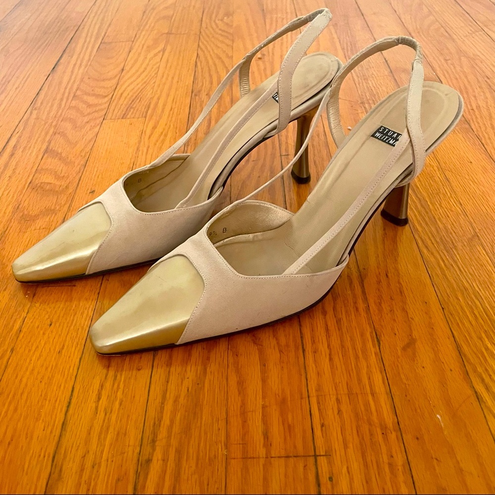 Stuart Weitzman Pointed Toe Slingback Shoes